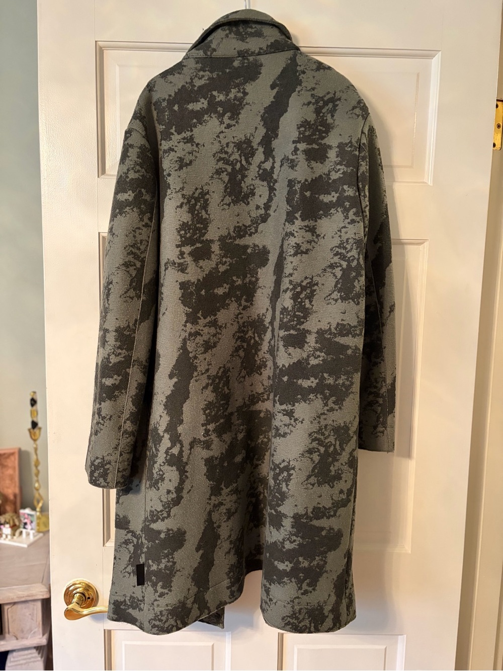 Hunter Green Abstract Pattern  Coat - Picture 2 of 9